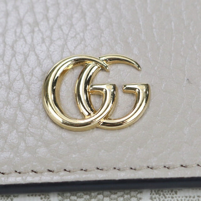 Used Gucci Bifold Wallet Bifold Wallet Ladies Brand GUCCI Double G Medium Wallet 595857 Beige USDGU111125011