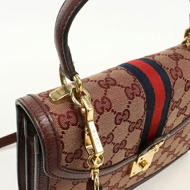 中古 グッチ ハンドバッグ レディース ブランド GUCCI オフィディア ミディアムトップハンドルバッグ 651055 ワインレッド USDGU111150011