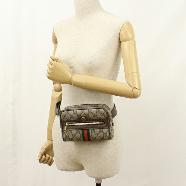 中古 グッチ ボディバッグ レディース ブランド GUCCI オフィディア ベルトバッグ レザー 517076 ベージュ USDGU112315011