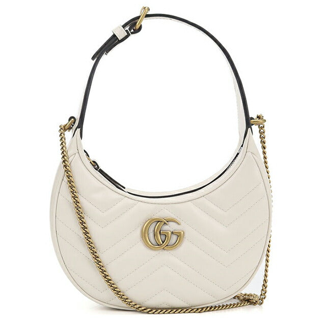 中古 グッチ ハンドバッグ レディース ブランド GUCCI GGマーモント 2WAY レザー 699514 ホワイト USDGU112373011
