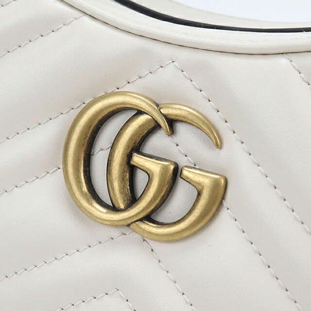 中古 グッチ ハンドバッグ レディース ブランド GUCCI GGマーモント 2WAY レザー 699514 ホワイト USDGU112373011