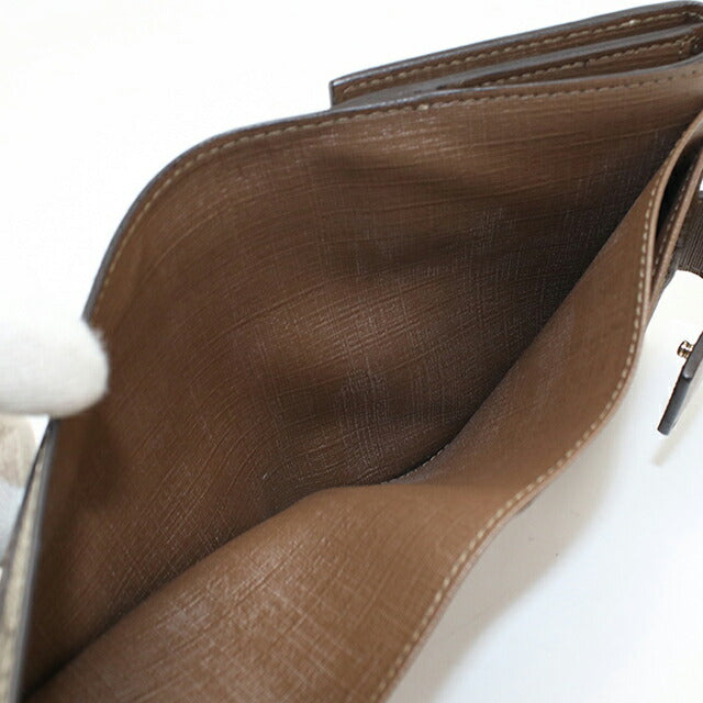 中古 グッチ 二つ折り財布 二折財布 レディース ブランド GUCCI GGスプリーム Wホック 309755 ベージュ USDGU112701011
