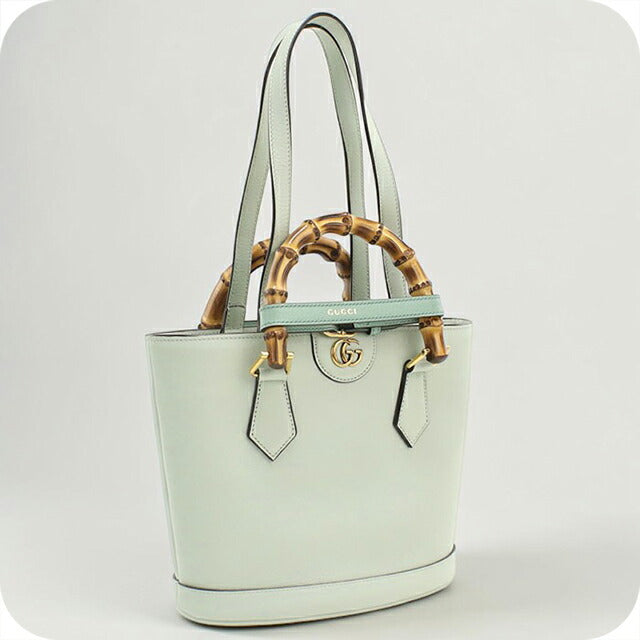 中古 グッチ トートバッグ レディース ブランド GUCCI グッチ ダイアナ バンブー2WAY レザー 750396 グリーン USDGU112917011