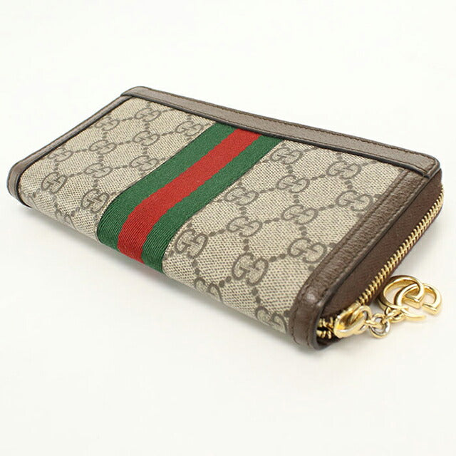 中古 グッチ 長財布ラウンドファスナー レディース ブランド GUCCI オフィディア ジップアラウンドウォレット 523154 ベージュ USDGU113045011