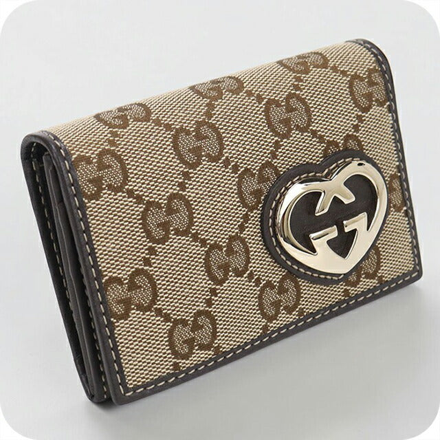 中古 グッチ 名刺入れ レディース ブランド GUCCI GGキャンバス 245730 ベージュ USDGU113754011