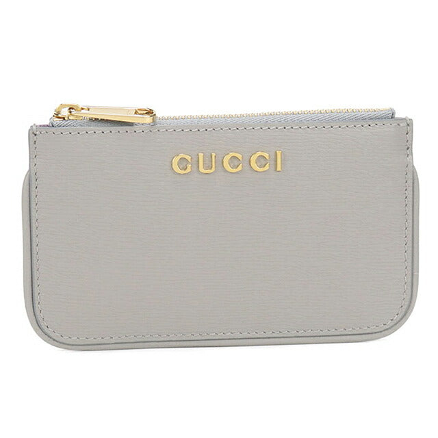 中古 グッチ 小銭入れ レディース ブランド GUCCI グッチ スクリプト ジップ キーケース レザー 790102 グレー USDGU113857011