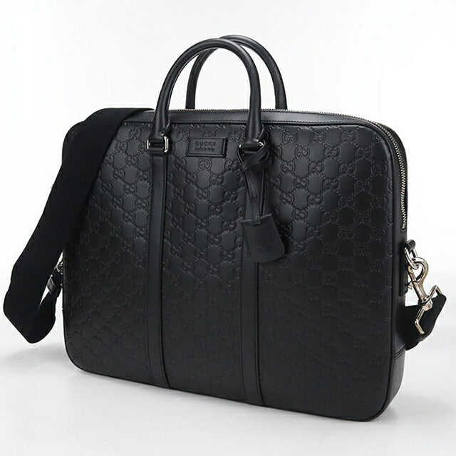 中古 グッチ ブリーフケース メンズ ブランド GUCCI グッチシマ レザー 428041 ブラック USDGU114165011