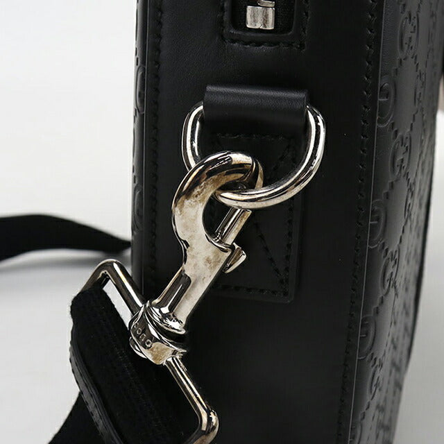 中古 グッチ ブリーフケース メンズ ブランド GUCCI グッチシマ レザー 428041 ブラック USDGU114165011
