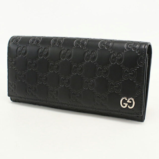 中古 グッチ 長財布二折 メンズ ブランド GUCCI グッチシマ 長財布二折 481727 ブラック USDGU114691011
