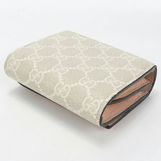 中古 グッチ 二つ折り財布 二折財布 コンパクト レディース ブランド GUCCI ダブルG ミディアム ウォレット 598587 ピンク USDGU115333011
