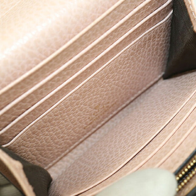 中古 グッチ 二つ折り財布 二折財布 コンパクト レディース ブランド GUCCI ダブルG ミディアム ウォレット 598587 ピンク USDGU115333011