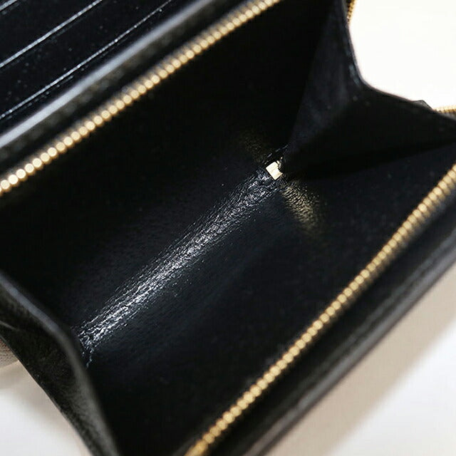 中古 グッチ 二つ折り財布 二折財布 コンパクト レディース ブランド GUCCI オフィディア ミディアム ウォレット レザー 719887 ブラック USDGU115775011