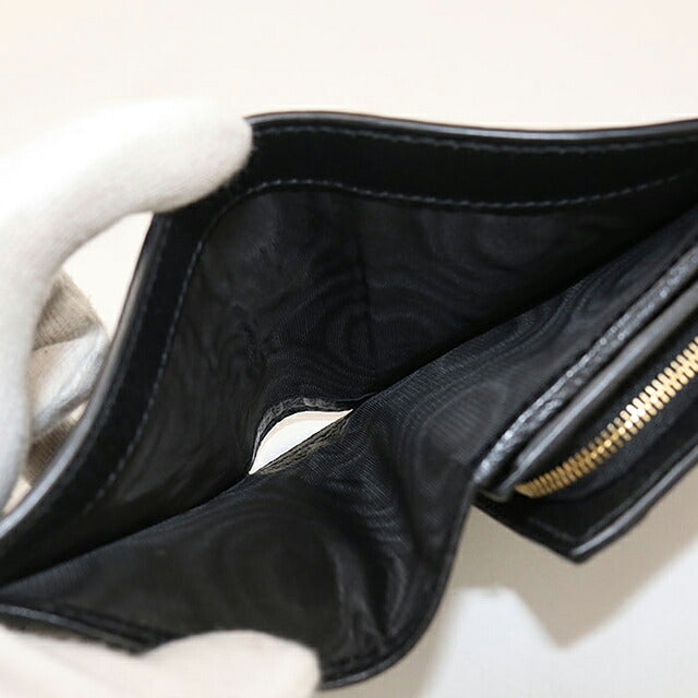 中古 グッチ 二つ折り財布 二折財布 コンパクト レディース ブランド GUCCI オフィディア ミディアム ウォレット レザー 719887 ブラック USDGU115775011