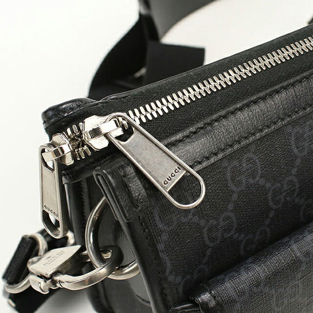 中古 グッチ ショルダーバッグ メンズ ブランド GUCCI インターロッキングG 2WAY 674164 ブラック USDGU115997011