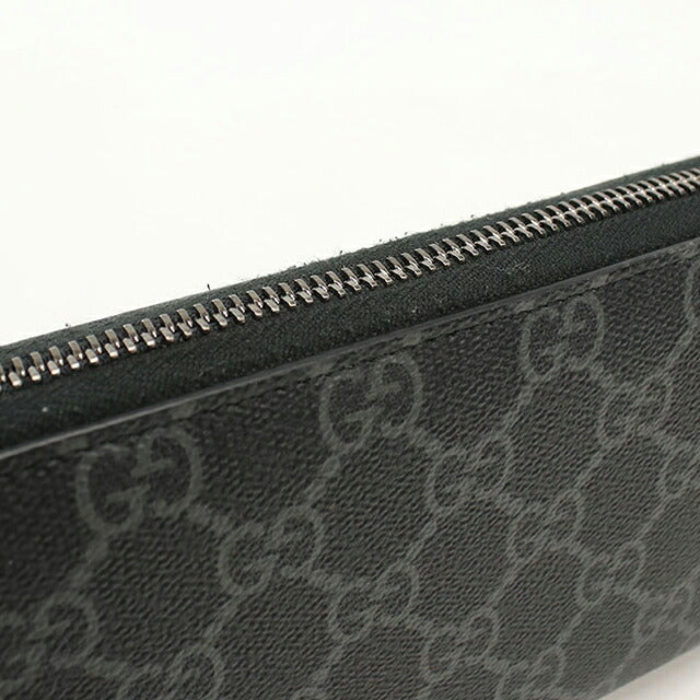中古 グッチ 長財布ラウンドファスナー メンズ ブランド GUCCI GGスプリーム ジップアラウンドウォレット 821207 ブラック USDGU116076011