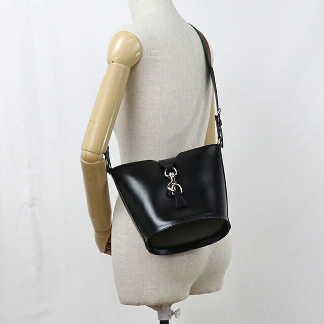 中古 グッチ ショルダーバッグ レディース ブランド GUCCI ミニバケットショルダー レザー 782908 ブラック USDGU116231011
