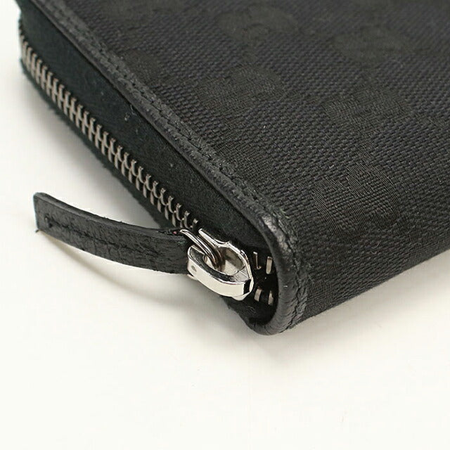 中古 グッチ 長財布ラウンドファスナー ユニセックス ブランド GUCCI GGキャンバス ジップアラウンドウォレット 307980 ブラック USDGU116654011