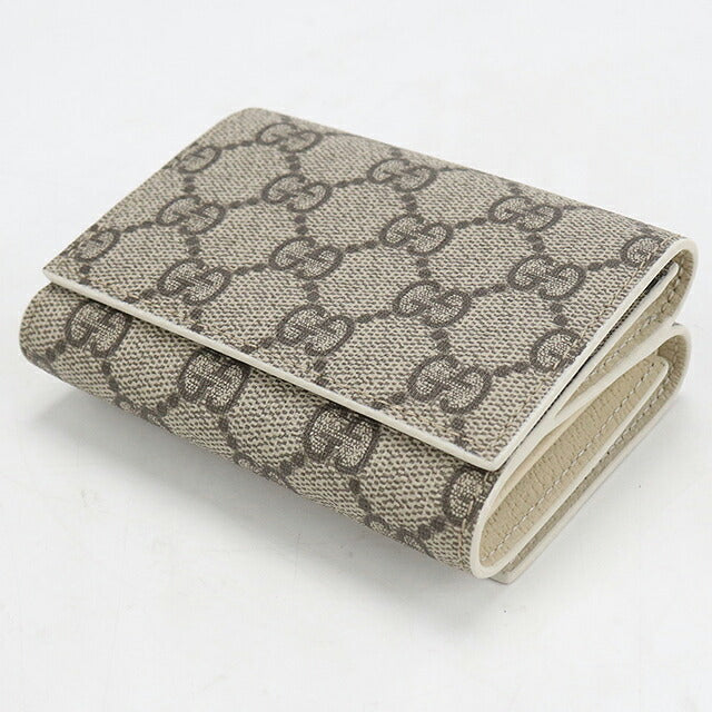 Used Gucci Trifold Wallet Trifold Wallet Compact Ladies Brand GUCCI GG Supreme 769225 Beige USDGU117117011