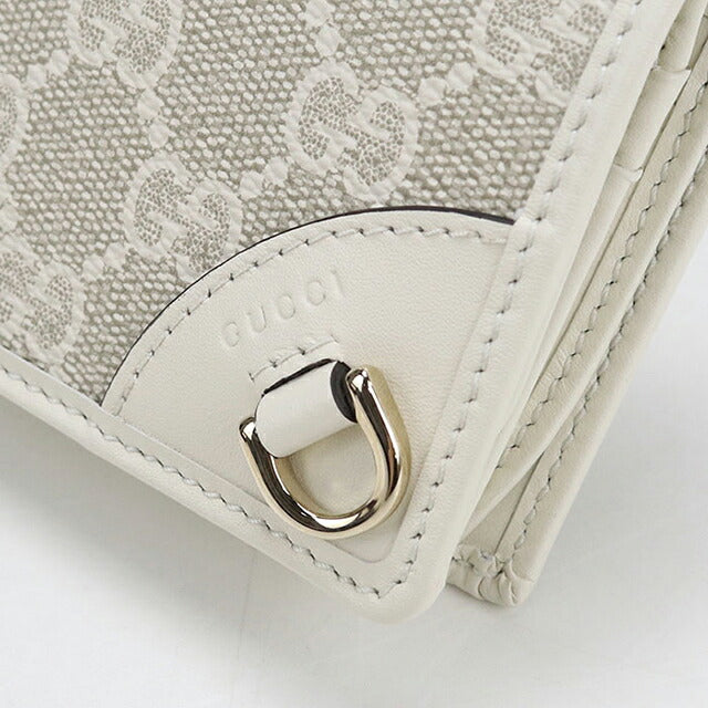 中古 グッチ 二つ折り財布 二折財布 コンパクト レディース ブランド GUCCI GGエンブレム スモールウォレット 820692 ベージュ USDGU117559011