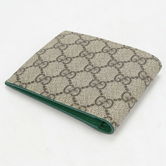 中古 グッチ 二つ折り財布 二折財布 コンパクト メンズ ブランド GUCCI GGスプリーム GG コインウォレット 768244 ベージュ USDGU117654011