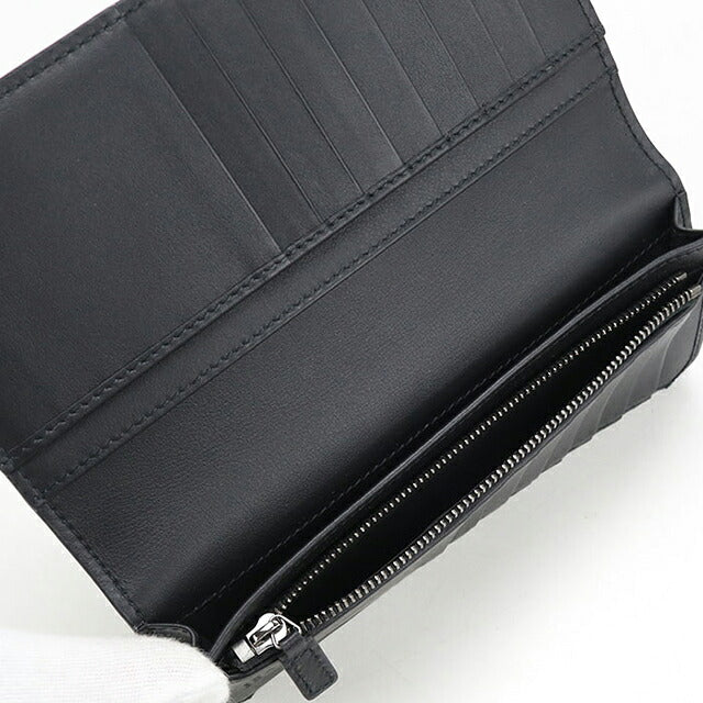 中古 グッチ 長財布二折 メンズ ブランド GUCCI GGエンブレム ロングウォレット 821213 ブラック USDGU117995011