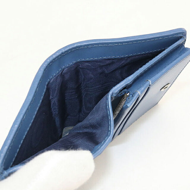 中古 グッチ 二つ折り財布 二折財布 コンパクト レディース ブランド GUCCI ダブルG スモールウォレット 466492 ブルー USDGU118230011