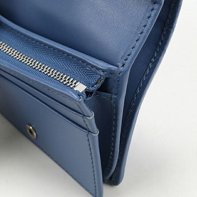 中古 グッチ 二つ折り財布 二折財布 コンパクト レディース ブランド GUCCI ダブルG スモールウォレット 466492 ブルー USDGU118230011