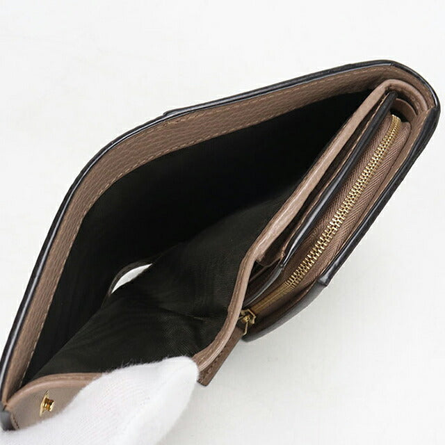 中古 グッチ 二つ折り財布 二折財布 コンパクト レディース ブランド GUCCI ダブルG ミディアムウォレット レザー 598587 ベージュ USDGU118378011