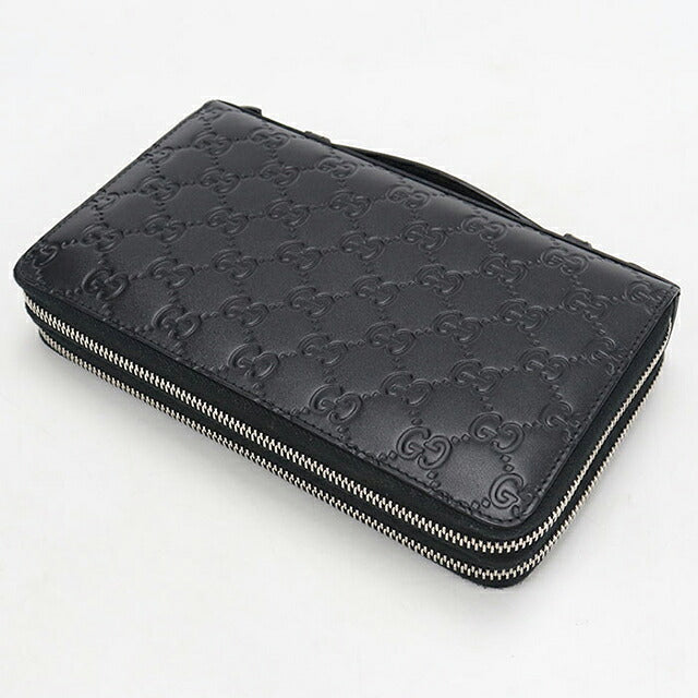 中古 グッチ オーガナイザー メンズ ブランド GUCCI グッチシマ トラベルケース 395474 ブラック USDGU118390011