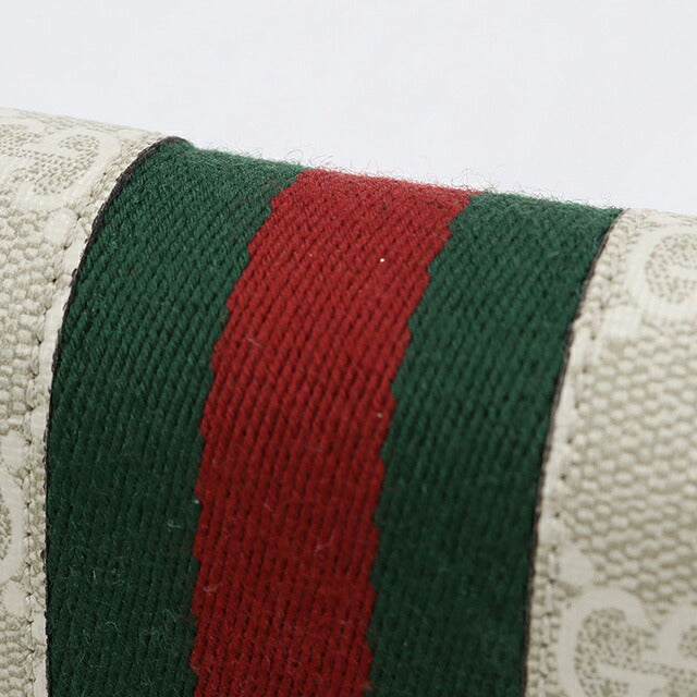 中古 グッチ 二つ折り財布 二折財布 コンパクト レディース ブランド GUCCI オフィディア ミディアム ウォレット レザー 598662 ベージュ USDGU118431011