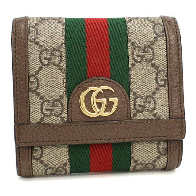 グッチ 二つ折り財布 二折財布 コンパクト レディース ブランド GUCCI オフィディア ミディアム ウォレット 598662 ベージュ USDGU118693011