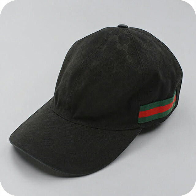 二手 Gucci 帽子 男士品牌 GUCCI GG 帆布棒球帽 200035 KQWBG 1060 黑色帽子 USDGU119557011