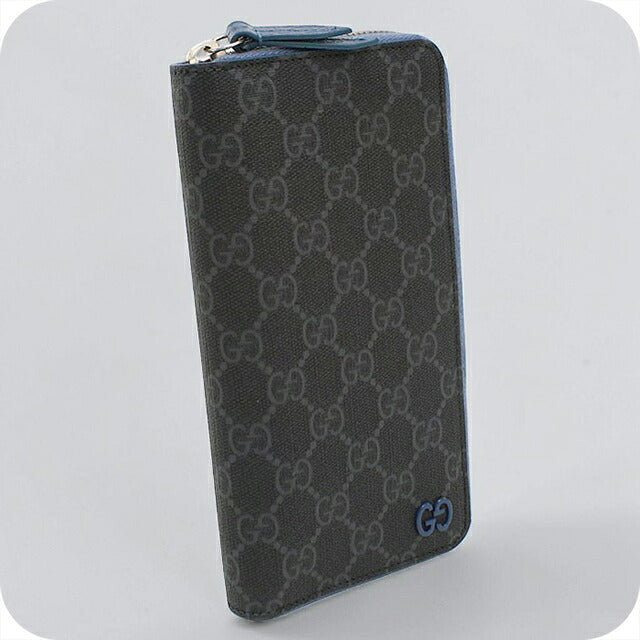 中古 グッチ 長財布ラウンドファスナー メンズ ブランド GUCCI GGスプリーム 822051 ブラック USDGU119599011