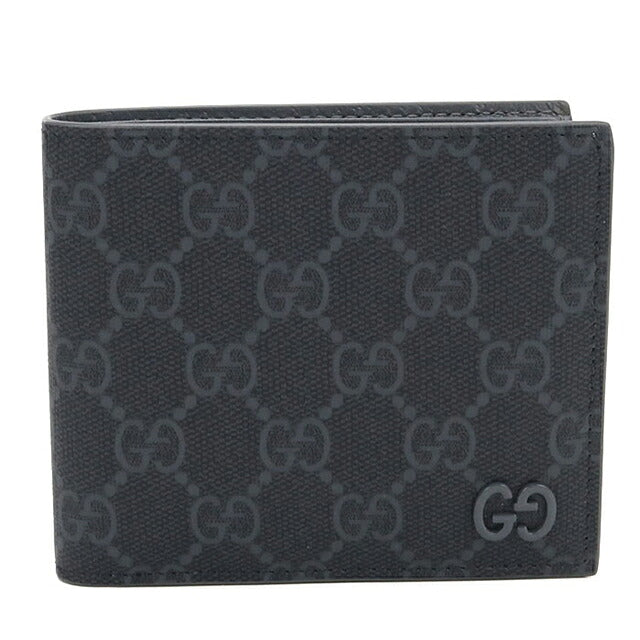 中古 グッチ 二つ折り財布 二折財布 コンパクト メンズ ブランド GUCCI GGスプリーム GG コインウォレット 768244 グレー USDGU119825011