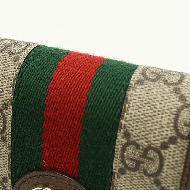 中古 グッチ 二つ折り財布 二折財布 コンパクト レディース ブランド GUCCI オフィディア コンパクトウォレット レザー 598662 ベージュ USDGU119859011