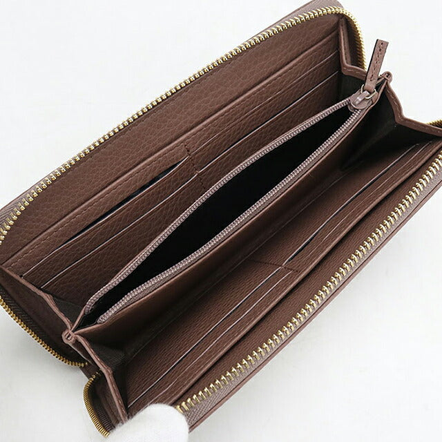 二手 Gucci 长钱包圆形拉链女士品牌 GUCCI 皮革 363423 棕色 USDGU120726011