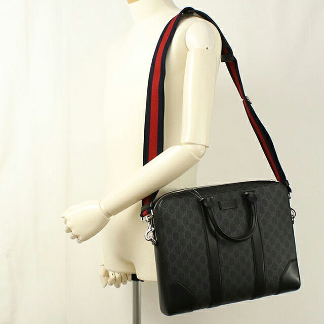 中古 グッチ ブリーフケース メンズ ブランド GUCCI GGスプリーム 2WAY 474135 ブラック USDGU120998011