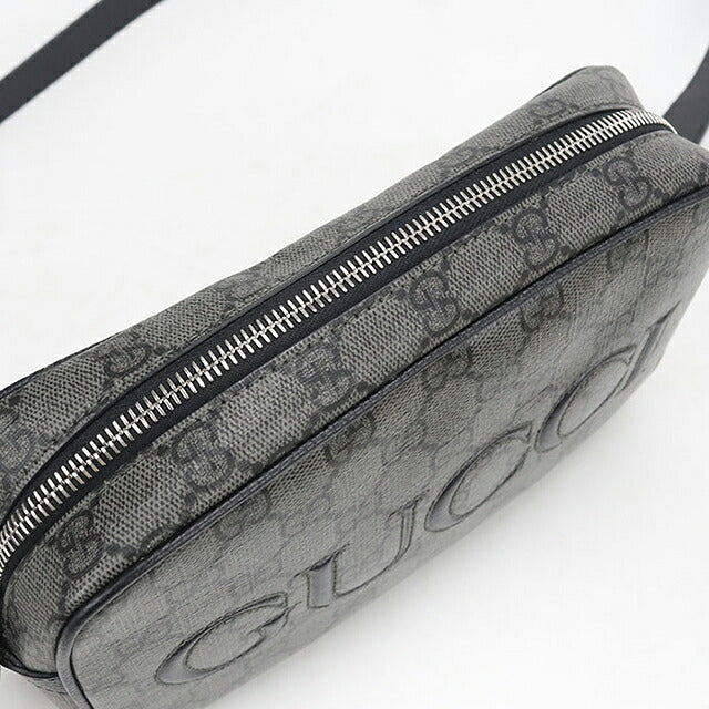 中古 グッチ 斜め掛け ショルダーバッグ メンズ ブランド GUCCI GGスプリーム ミニ 768391 グレー USDGU121080011