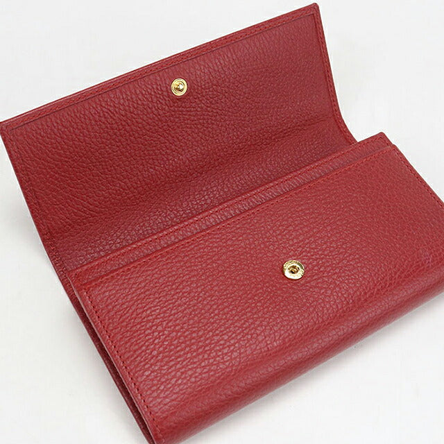 中古 グッチ 長財布二折 レディース ブランド GUCCI ダブルG コンチネンタルウォレット レザー 456116 レッド USDGU121143011