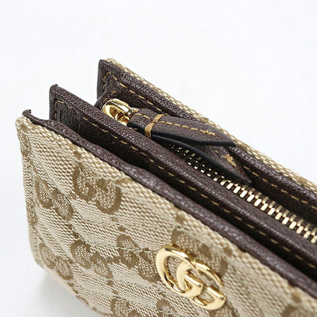 中古 グッチ 二つ折り財布 二折財布 コンパクト レディース ブランド GUCCI GGマーモント 773427 ベージュ USDGU121144011