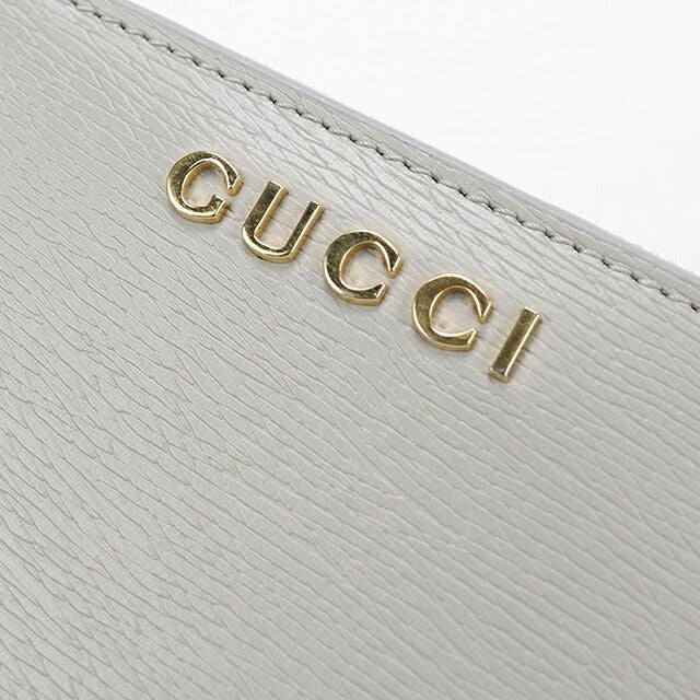 中古 グッチ 二つ折り財布 二折財布 コンパクト レディース ブランド GUCCI グッチ スクリプト ミニ ウォレット レザー 772639 グレー USDGU121430011