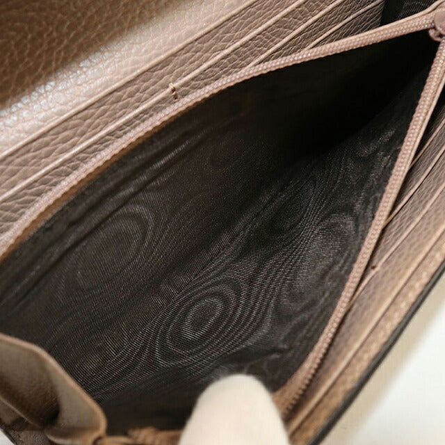 中古 グッチ 長財布二折 レディース ブランド GUCCI バイカラー コンチネンタルウォレット 735594 ベージュ USDGU121431011