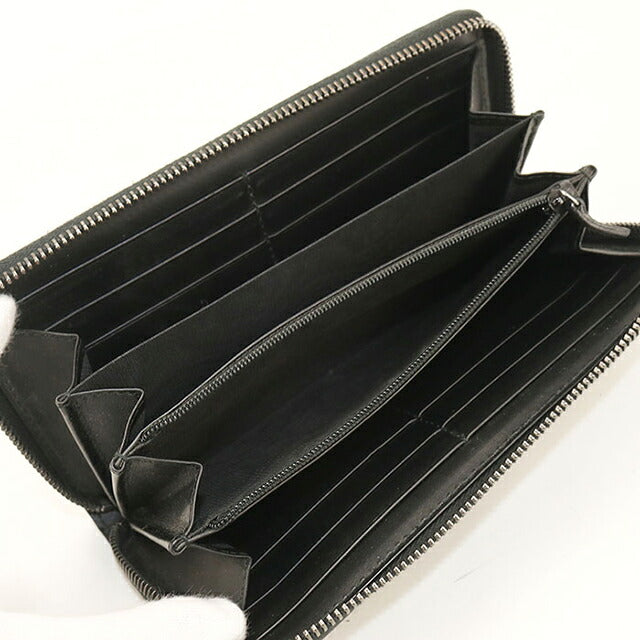 中古 グッチ 長財布ラウンドファスナー メンズ ブランド GUCCI グッチシマ レザー 307987 ブラック USDGU121434011