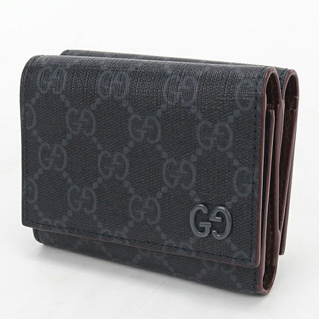 中古 グッチ 三つ折り財布 三折財布 コンパクト レディース ブランド GUCCI GGスプリーム 769225 ブラック USDGU121439011