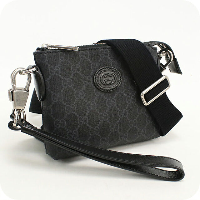 二手 Gucci 斜挎单肩包男女通用品牌 GUCCI Interlocking G 2WAY 723306 黑色 USDGU121477011