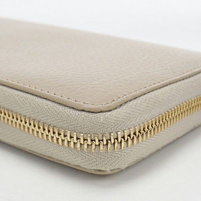 Used Gucci long wallet round zipper ladies brand GUCCI Double G zip around wallet leather 456117 Beige USDGU121572011