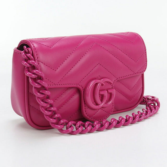 中古 グッチ ショルダーバッグ レディース ブランド GUCCI GGマーモント チェーンショルダーバッグ 699757 ピンク バッグ USDGU88313011