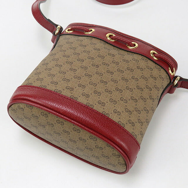 中古 グッチ 斜め掛け ショルダーバッグ レディース ブランド GUCCI ドラえもん マイクロGG レザー 647801 ブラウン バッグ USDGU90630011