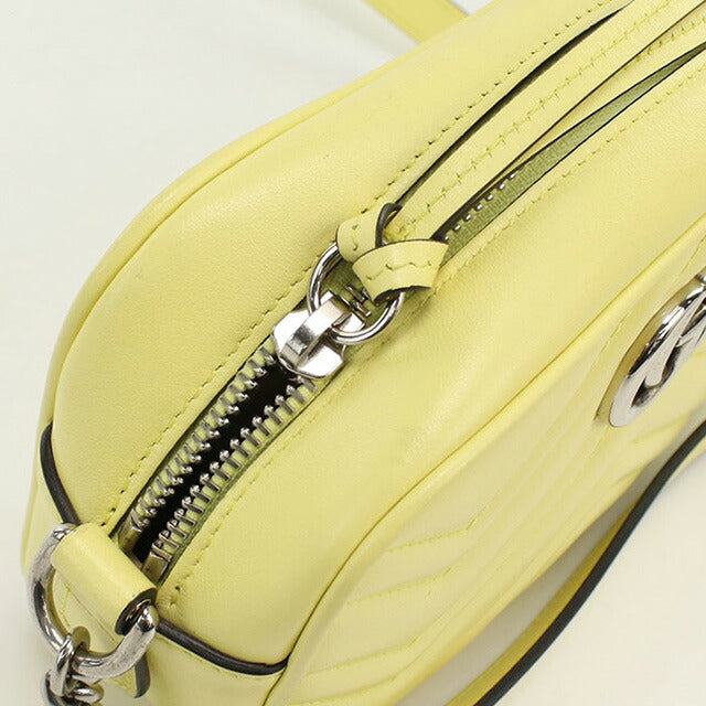 中古 グッチ 斜め掛け ショルダーバッグ レディース ブランド GUCCI GGマーモント レザー 634936 イエロー バッグ USDGU93674011