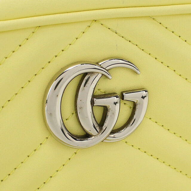 中古 グッチ 斜め掛け ショルダーバッグ レディース ブランド GUCCI GGマーモント レザー 634936 イエロー バッグ USDGU93674011